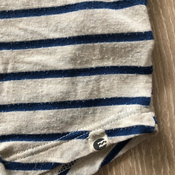 Billabong Dolman Sleeve Striped T Shirt in Blue & White Size L - Picture 8 of 13